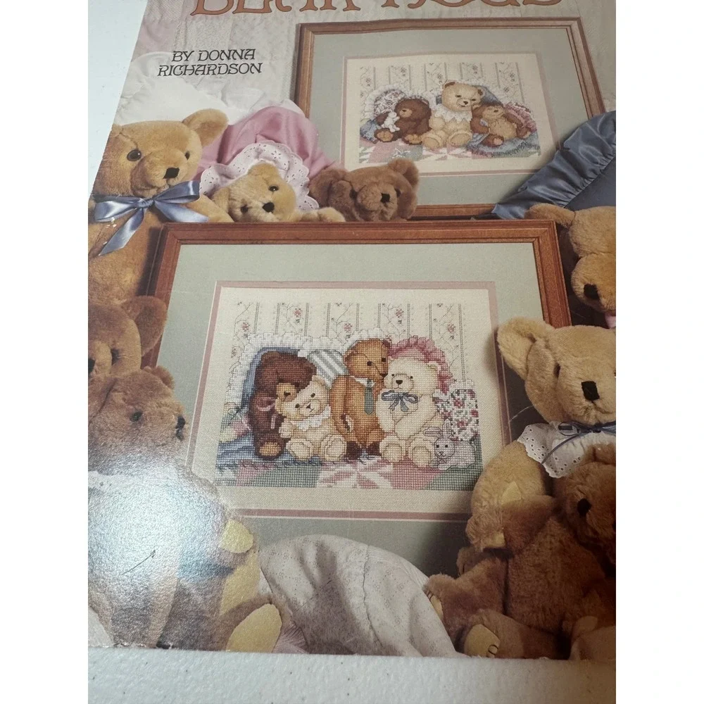 Vintage Leisure Arts Bear Hugs Cross Stitch Pattern Leaflet 2065 Richardson